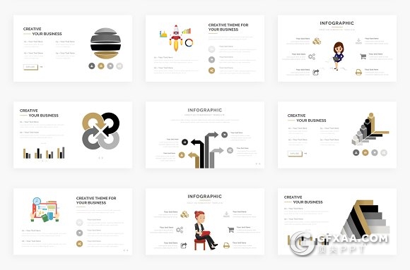 148页简约尊贵 欧美商务风格PPT模板 - 顶尖PPT