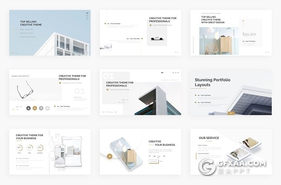 148页简约尊贵 欧美商务风格PPT模板 - 顶尖PPT