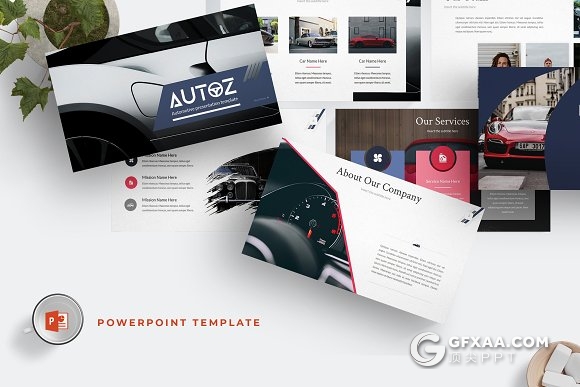 31页汽车行业介绍展示PPT模板 5种主题配色 - 顶尖PPT