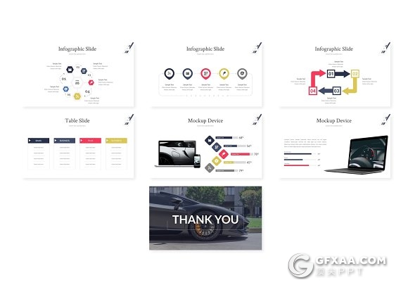 31页汽车行业介绍展示PPT模板 5种主题配色 - 顶尖PPT