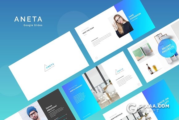 74页蓝色渐变欧美商务多用途PPT模板 - 顶尖PPT