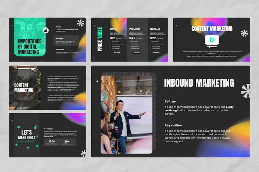 酷炫数字营销keynote模板 - 顶尖PPT
