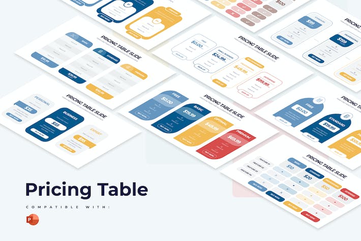 产品价格对比表多档位定价方案PPT模板 - 顶尖PPT