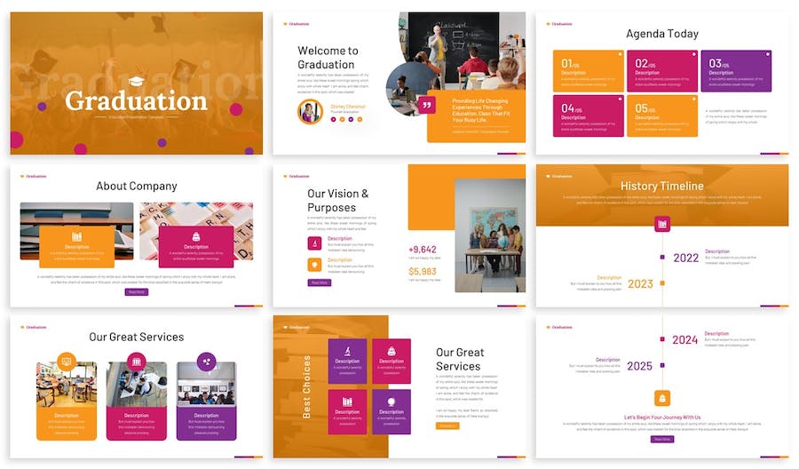 大学教育毕业教育大学生活展示通用keynote模板 - 顶尖PPT