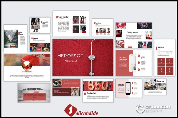 84页红色简约商务风格PPT模板 - 顶尖PPT