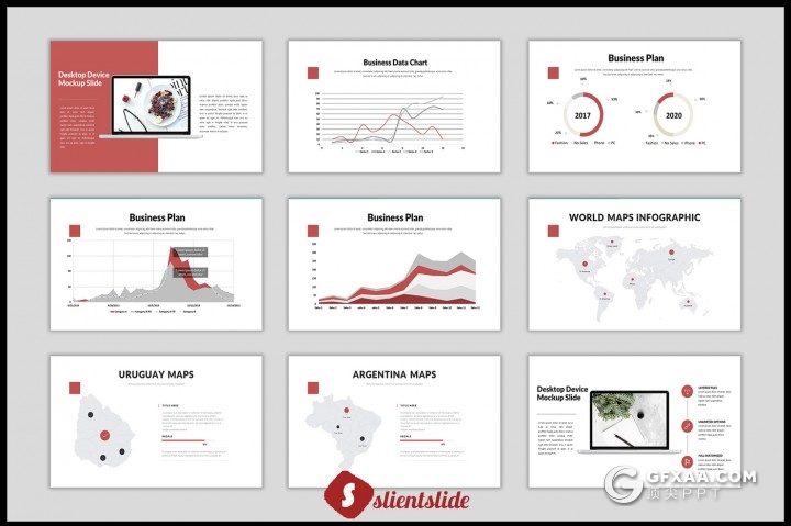 84页红色简约商务风格PPT模板 - 顶尖PPT