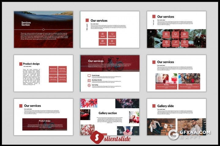 84页红色简约商务风格PPT模板 - 顶尖PPT