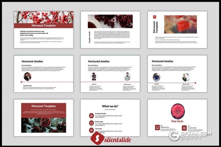 84页红色简约商务风格PPT模板 - 顶尖PPT