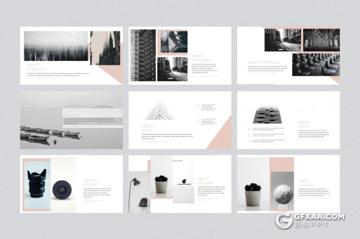 35页极简时尚风格人物模特展示PPT模板 - 顶尖PPT