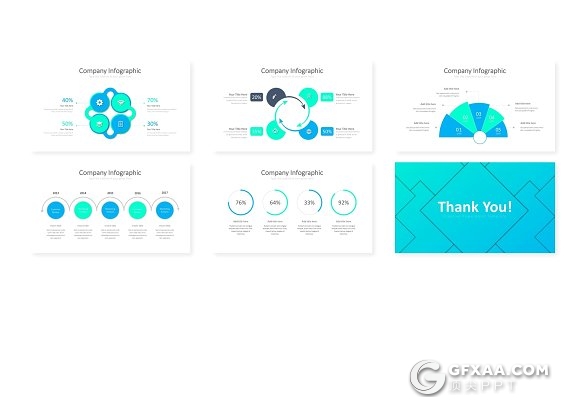 30页创意商务风格国外高端PPT模板 5种配色 - 顶尖PPT