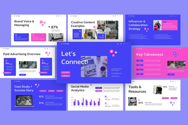 社交媒体营销推广策略方案PPT模板 - 顶尖PPT