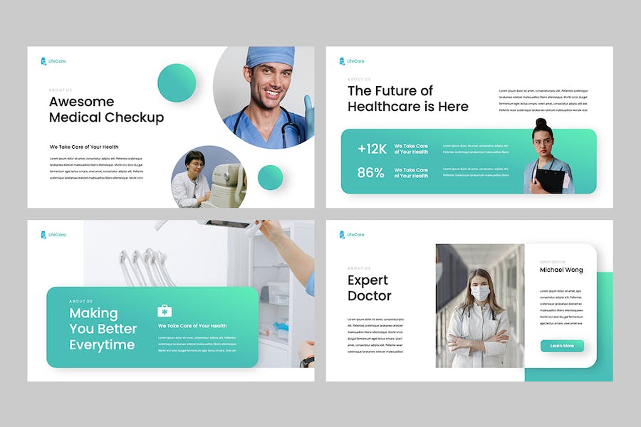 医疗健康保障服务项目方案Keynote模板 - 顶尖PPT