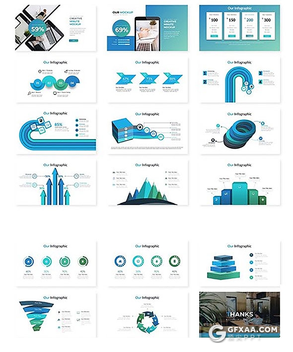 30页商务风格工作总结规划PPT模板 - 顶尖PPT