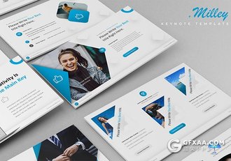 30页创意图形设计公司内容汇报keynote模板 - 顶尖PPT