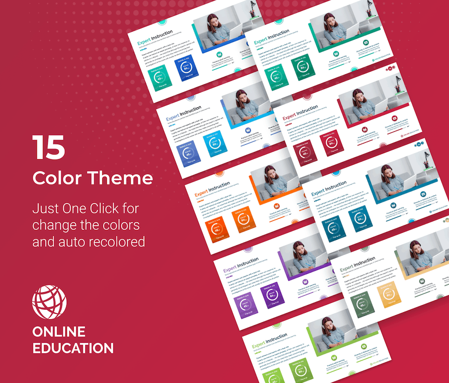国外设计在线教育课程PPT模板 - 顶尖PPT