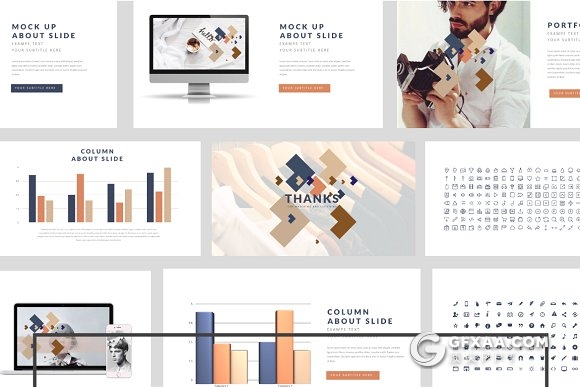 50页艺术作品展示介绍PPT模板 - 顶尖PPT