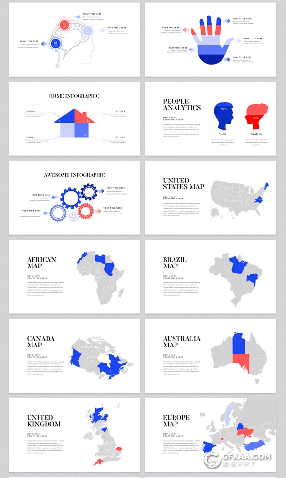 110页简约风格个人写真模特展示PPT模板 - 顶尖PPT