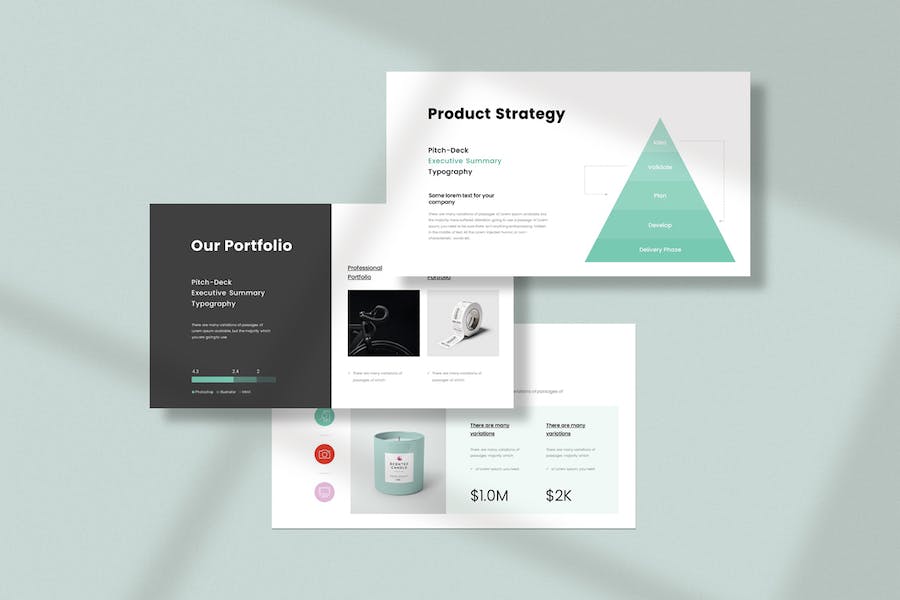 清新简约风格工作总结公司介绍PPT模板 - 顶尖PPT