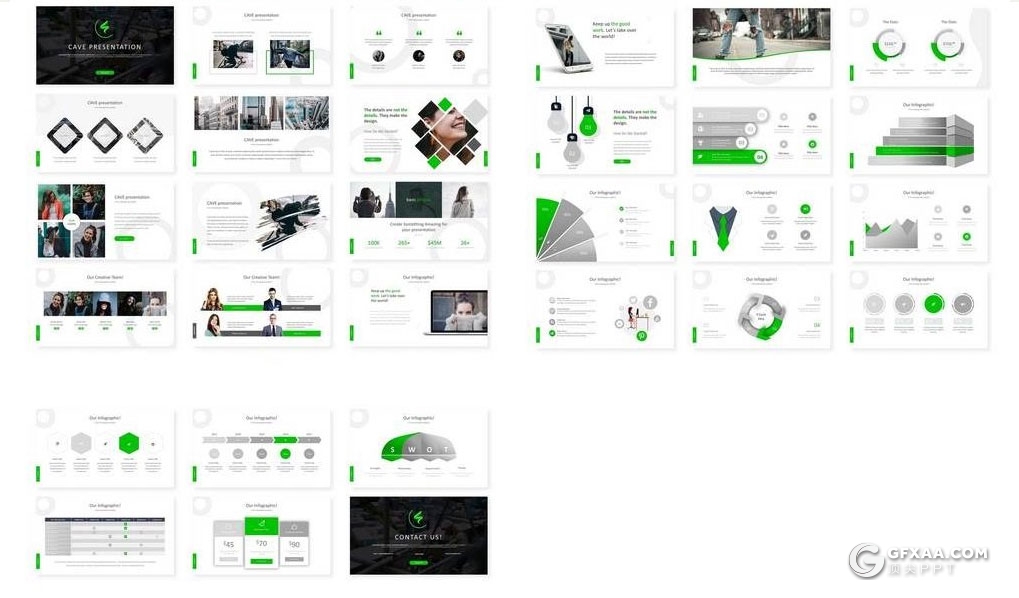 30页国外微立体风格商务多用途PPT模板 - 顶尖PPT