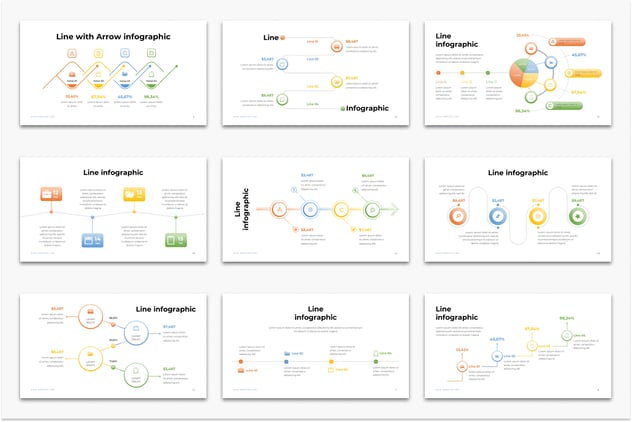 线路信息图keynote模板 - 顶尖PPT