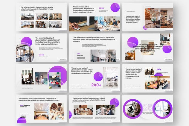 玻璃质感商务通用国外PPT模板 - 顶尖PPT