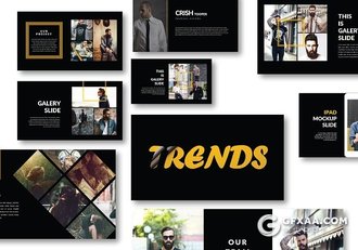 55页黑色简约大气艺术照片展示keynote模板 - 顶尖PPT