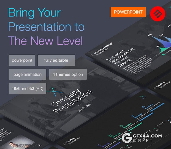 40页苹果风格商务大气PPT模板 - 顶尖PPT