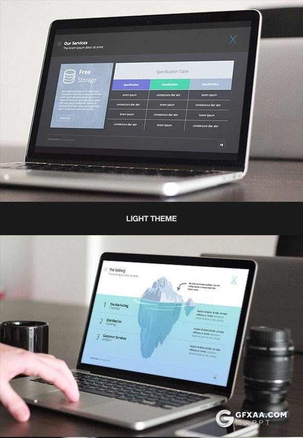 40页苹果风格商务大气PPT模板 - 顶尖PPT