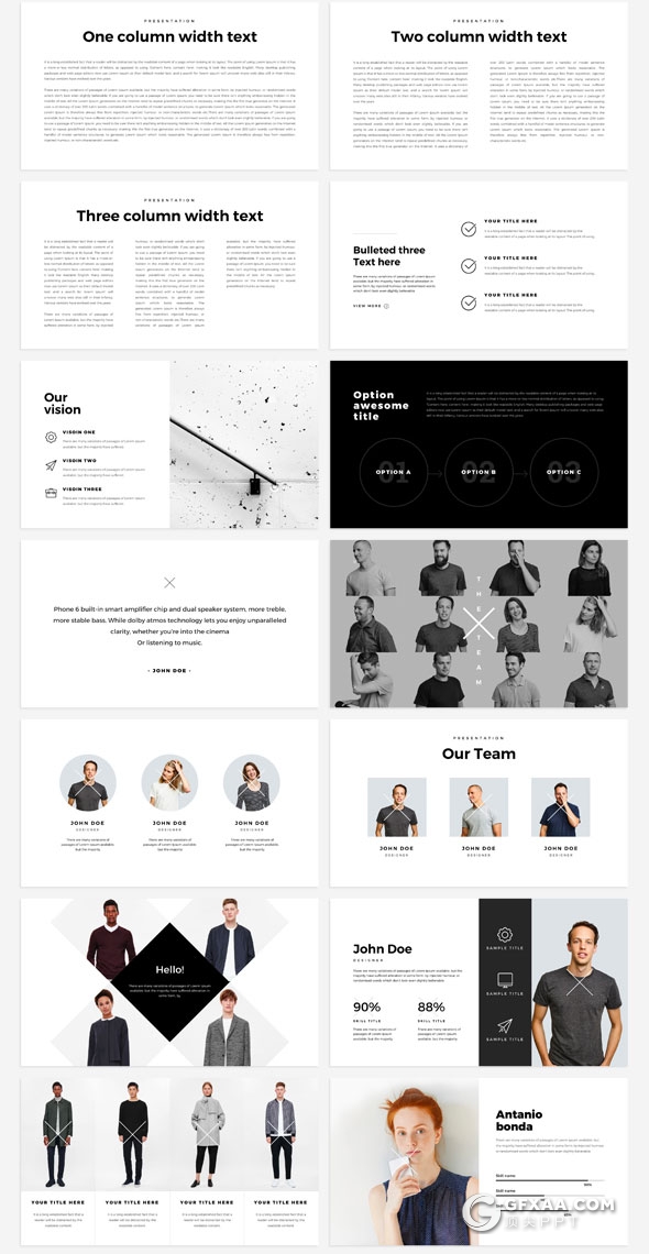 115页极简商务风格keynote模板 22种XML配色 - 顶尖PPT