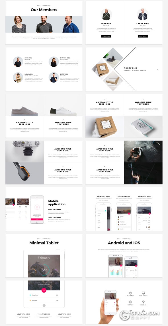 115页极简商务风格keynote模板 22种XML配色 - 顶尖PPT