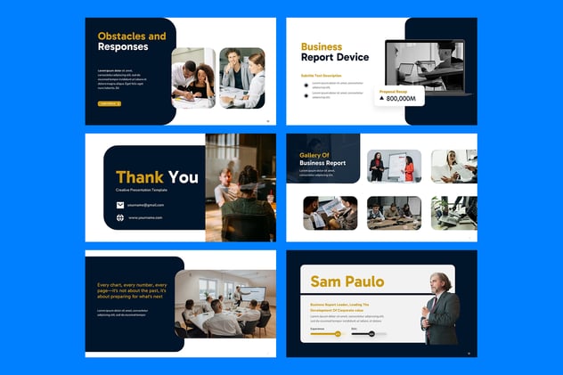 经济报道财务分析业绩展示PPT模板 - 顶尖PPT