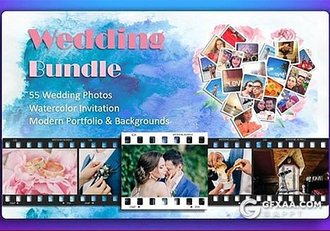 34页婚礼婚纱照展示PPT模板 包含55张高清婚礼配图 - 顶尖PPT