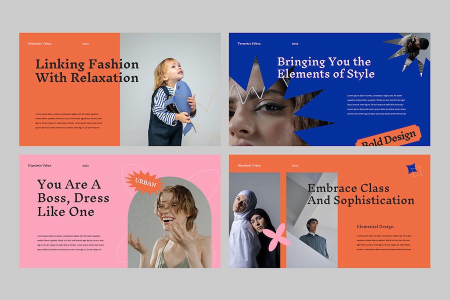 时尚创意品牌视觉设计Keynote模板 - 顶尖PPT