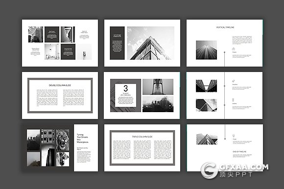 85页黑色扁平化商务风格keynote模板 - 顶尖PPT