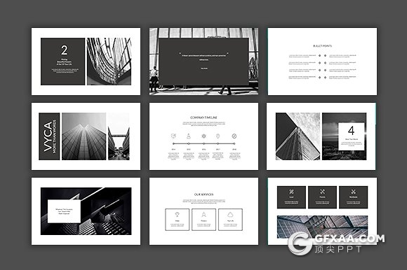 85页黑色扁平化商务风格keynote模板 - 顶尖PPT