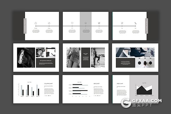 85页黑色扁平化商务风格keynote模板 - 顶尖PPT