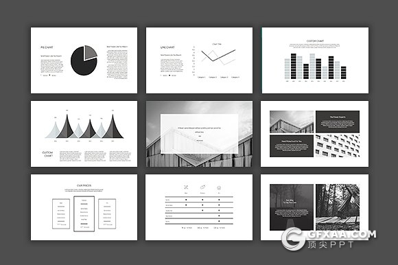 85页黑色扁平化商务风格keynote模板 - 顶尖PPT