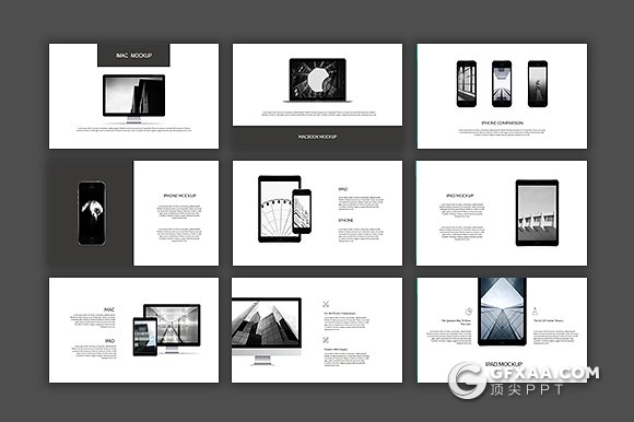 85页黑色扁平化商务风格keynote模板 - 顶尖PPT