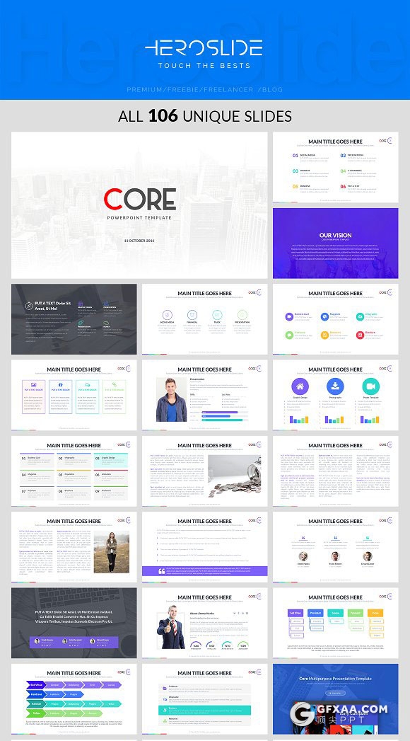 106页国外精美配色商务风格PPT模板 - 顶尖PPT