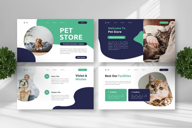宠物店主题keynote模板 - 顶尖PPT