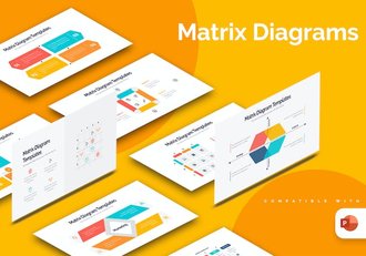 矩阵图表结构分析决策信息图PPT模板 - 顶尖PPT