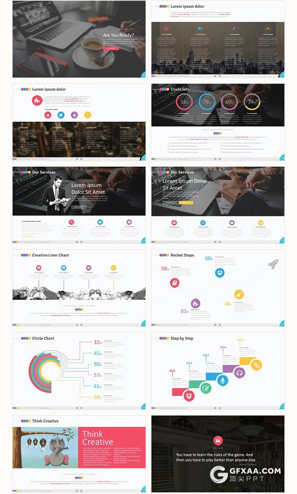 74页高逼格国外商务多用途PPT模板 - 顶尖PPT