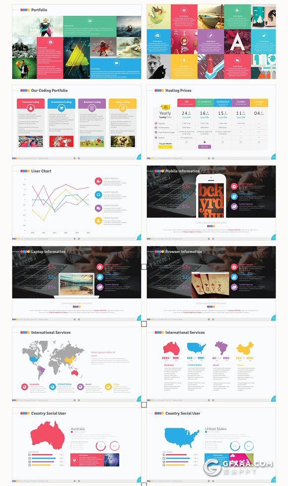 74页高逼格国外商务多用途PPT模板 - 顶尖PPT