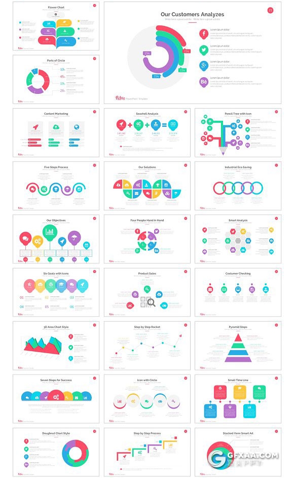 120页精致图形设计商务多用途PPT模板 - 顶尖PPT