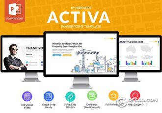 101页卡通风格工程施工建筑PPT模板 - 顶尖PPT