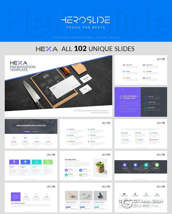 102页精致设计国外高端商务风格PPT模板 - 顶尖PPT