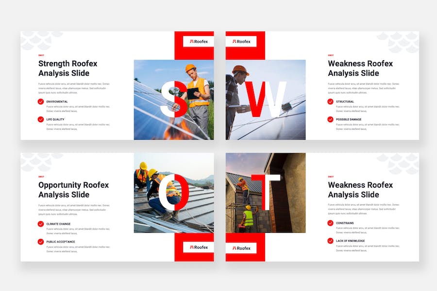 屋顶维修新屋顶安装案例展示公司简介keynote模板 - 顶尖PPT