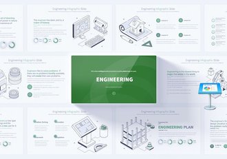 工程学线稿概念插画图形keynote模板 - 顶尖PPT