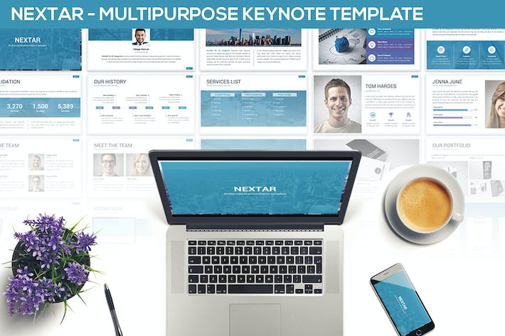 多功能商务办公用户注册流程Keynote模板 - 顶尖PPT