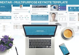 多功能商务办公用户注册流程Keynote模板 - 顶尖PPT